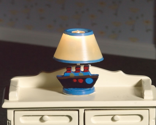 1:12 Scale 12v Blue Nursery Lamp Dolls House Emporium