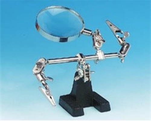 Electronix Express Helping Hand With Magnifier – Soldering Station Aid, Adjustable, Black
