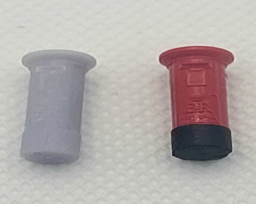 Model railway post boxes, hand painted and unpainted