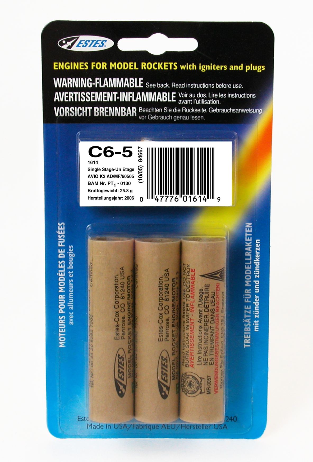 Rocket motors C6-5 (Pk3)