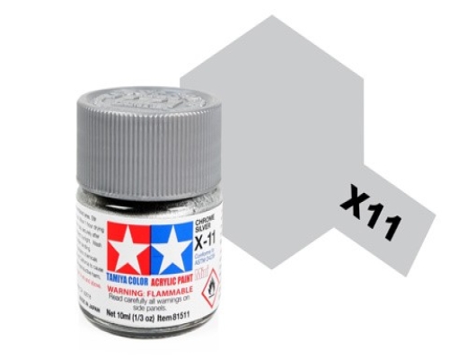 Tamiya Acrylic Mini X-11 Chrome Silver Paint
