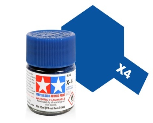 Tamiya Acrylic Mini X-4 Blue Paint Tamiya Acrylic Mini X-4 Blue Paint