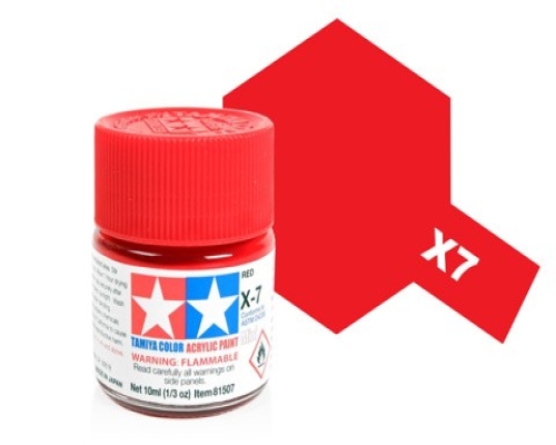 Tamiya Acrylic Mini X-7 Red Paint Tamiya Acrylic Mini X-7 Red Paint