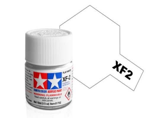 Tamiya Acrylic Mini XF-2 Flat White Tamiya Acrylic Mini XF-2 Flat White