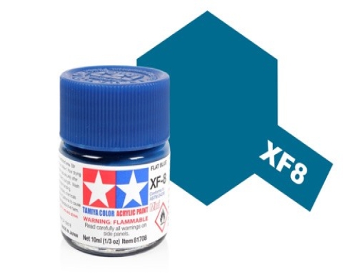 Tamiya Acrylic Mini XF-8 Flat Blue Tamiya Acrylic Mini XF-8 Flat Blue
