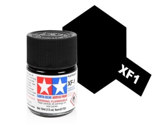 Tamiya Acrylic Mini XF-1 Flat Black Tamiya Acrylic Mini XF-1 Flat Black